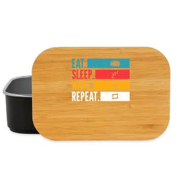 Eat Sleep Wave Repeat Dance Design - Lunch Box - black - Front