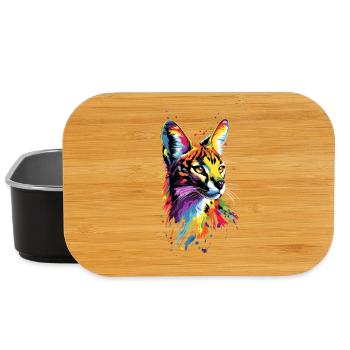 Serval Big Cat Africa Savannah Leopard Cats - Lunch Box - black - Front