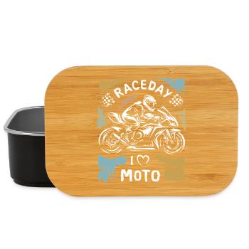 Motorcycle Racing vintage - Moto Raceday Symbol - Boîte à goûter - noir - Devant