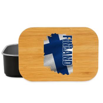 Finland Flag Vertical, I Love Finland - Lunch Box - black - Front