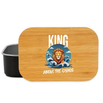 Majestätischer Löwenkopf mit Wasserrauschen - Lunch Box - Schwarz - Vorne