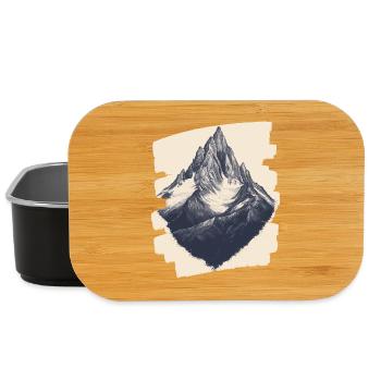 Mountains Climbing Climbers Hiking - Lunch Box - black - Front