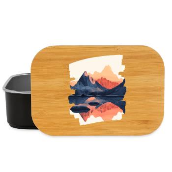 Mountains Climbing Climbers Hiking - Lunch Box - black - Front
