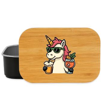 Einhorn trinken - Lunch Box - Schwarz - Vorne