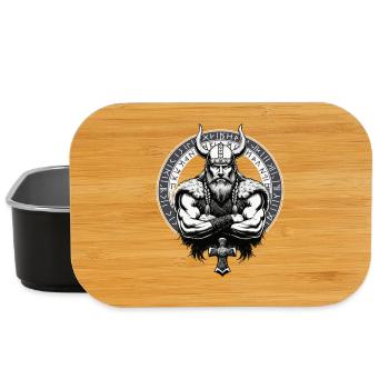 Nordische Mythologie Wikinger Krieger Valhalla - Lunch Box - Schwarz - Vorne