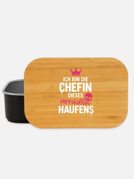 Ich Bin Die Chefin dieses Verrückten Haufens - Lunch Box - Schwarz