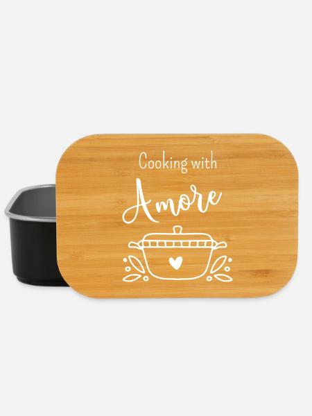 Kochen | Kochen Design | coocking with amore | - Lunch Box - Schwarz