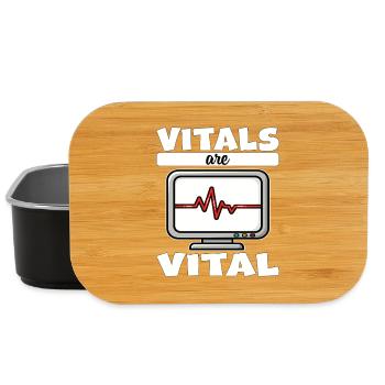 VITALWERTE SIND LEBENSWICHTIG - GESCHENK FÜR KRANKENSCHWESTER - Lunch Box - Schwarz - Vorne
