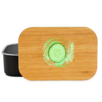 Cucumber Splatter – Modern Art meets Food Design - Lunch Box - black - Front