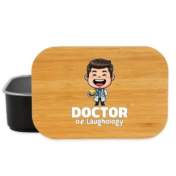 DOCTEUR EN LAUGHOLOGIE - CADEAU DOCTEUR - Boîte à goûter - noir - Devant