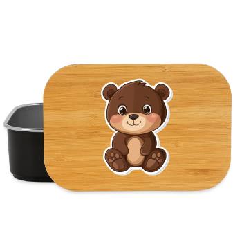 Süßer Bär – Geschenkidee für Wald- & Tierfans - Lunch Box - Schwarz - Vorne
