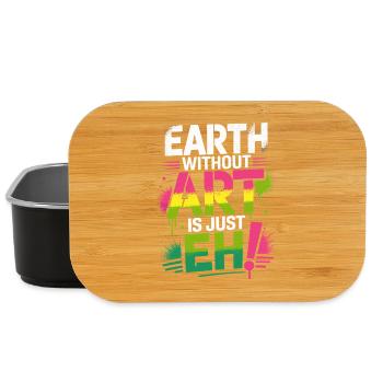 Earth Without Art Is Just Eh Kunst Kunstlehrer - Lunch Box - Schwarz - Vorne