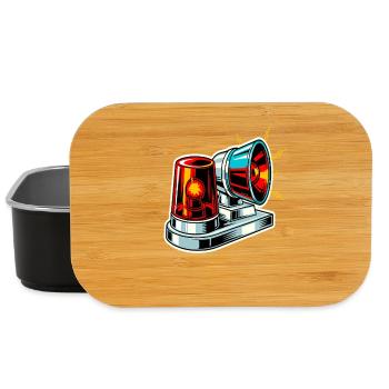 Fire Siren Warning Light - Lunch Box - black - Front