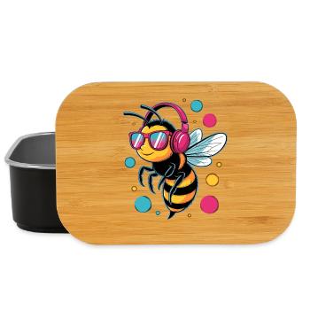 abeilles apiculteur miel apiculteur abeilles abeille mignonne - Boîte à goûter - noir - Devant
