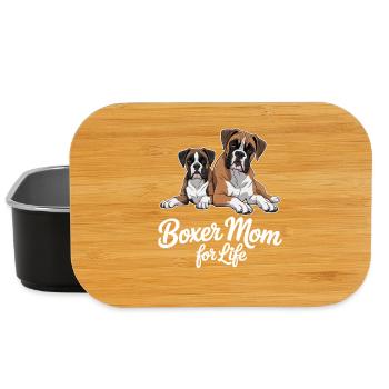 Boxer Mom For Life - Lunch Box - black - Front