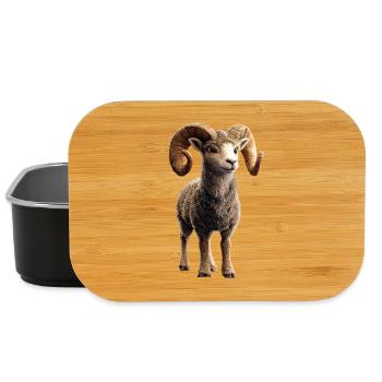 Widder Mufflon Aries Wilde Schafe Männliches Schaf - Lunch Box - Schwarz - Vorne