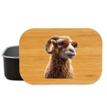 Widder Mufflon Aries Wilde Schafe Männliches Schaf - Lunch Box - Schwarz - Vorne