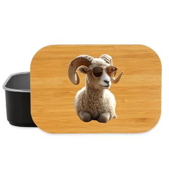 Widder Mufflon Aries Wilde Schafe Männliches Schaf - Lunch Box - Schwarz - Vorne