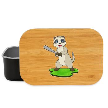 Erdmännchen Baseball Baseballschläger - Lunch Box - Schwarz - Vorne
