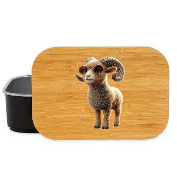 Widder Mufflon Aries Wilde Schafe Männliches Schaf - Lunch Box - Schwarz - Vorne