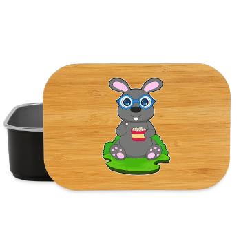 Hase Popcorn - Lunch Box - Schwarz - Vorne
