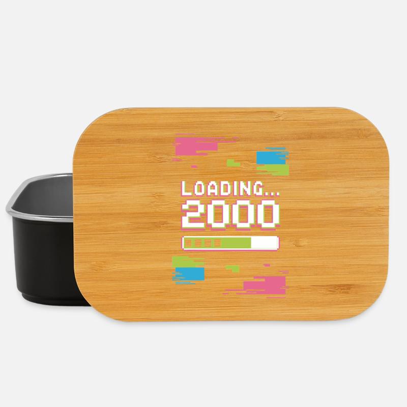 Retro Loading 2000 Pixel - Lunch Box - Schwarz