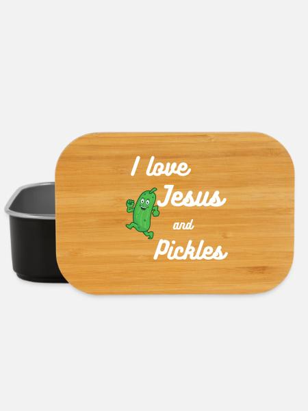 Pickles and Jesus Religious - Lunch Box - black