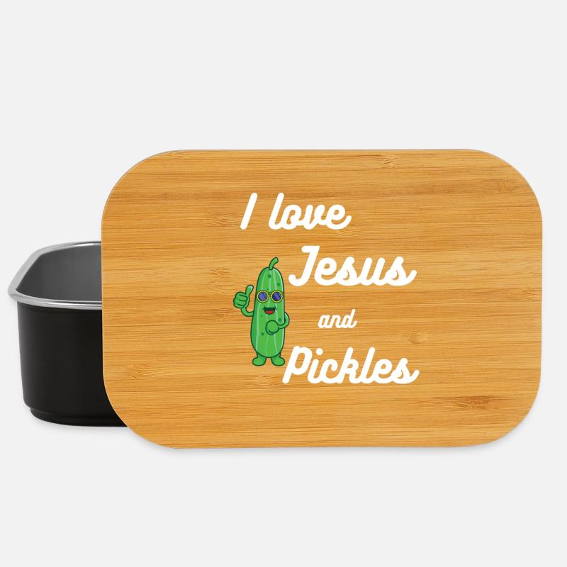 Gurken und Jesus Religiös - Lunch Box - Schwarz