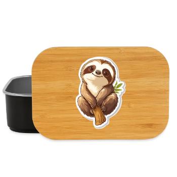Faultier - Lunch Box - Schwarz - Vorne