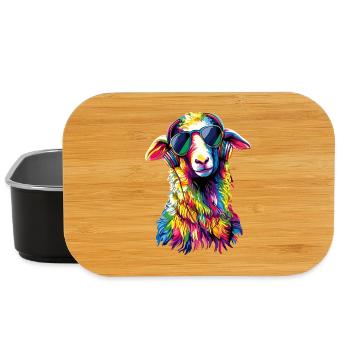 Sheep Lamb Sheep Domestic Sheep Shepherd Sweet Sheep - Lunch Box - black - Front