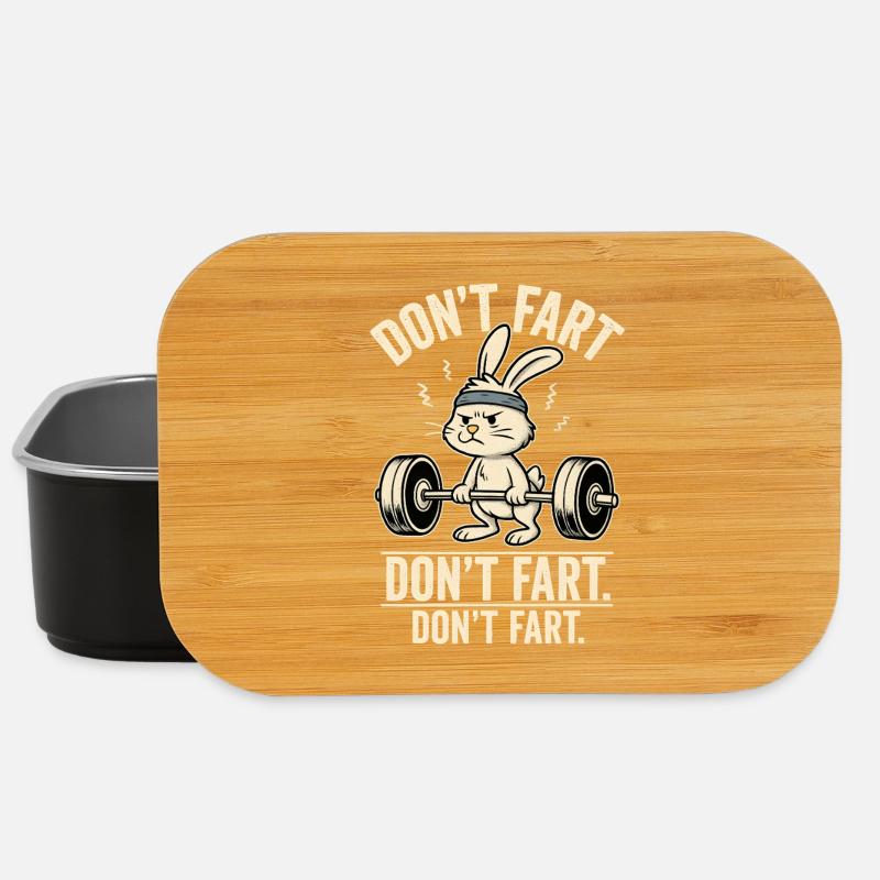  Funny Gym Bunny – Don’t Fart - Lunch Box - black