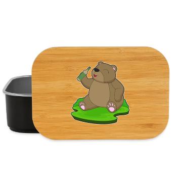 Bär Flasche Bier - Lunch Box - Schwarz - Vorne