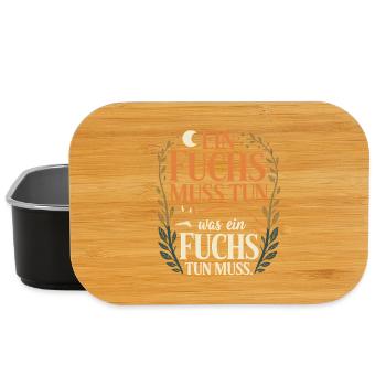 Fuchs Spruch Ein Fuchs Muss Tun Was Fuchs Tun Muss - Lunch Box - Schwarz - Vorne