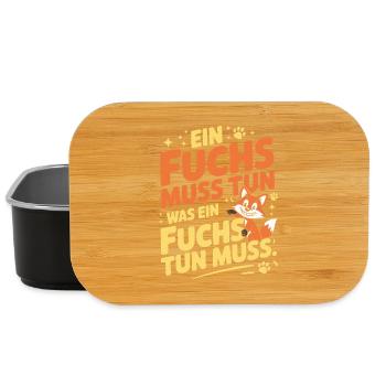 Fox saying: A fox must do what fox must do - Lunch Box - black - Front