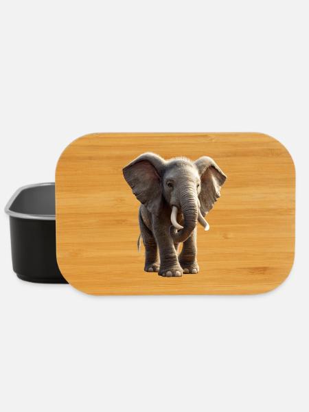 Elefant Rüssel Afrika Safari Wildnis Elefanten - Lunch Box - Schwarz