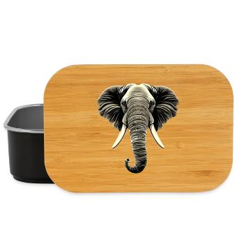 Trompe d’éléphant Afrique Safari Wilderness Éléphant - Boîte à goûter - noir - Devant
