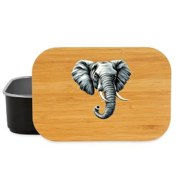 Elefant Rüssel Afrika Safari Wildnis Elefanten - Lunch Box - Schwarz - Vorne
