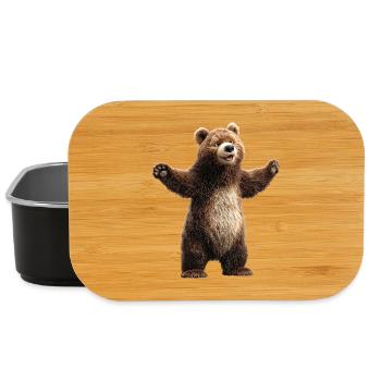 Brown Bear, Grizzly Bear, Bear Brothers, Forest, Wild Bears - Lunch Box - black - Front