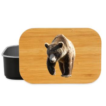 Brown Bear, Grizzly Bear, Bear Brothers, Forest, Wild Bears - Lunch Box - black - Front