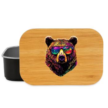 Brown Bear, Grizzly Bear, Bear Brothers, Forest, Wild Bears - Lunch Box - black - Front