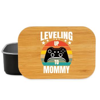 Leveling Up To Mommy Gaming Gamer - Lunch Box - Schwarz - Vorne