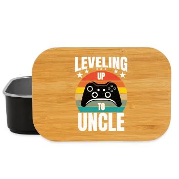 Leveling Up To uncle Gaming Gamer - Lunch Box - black - Front