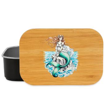 Meerjungfrau Illustration Fantasy Meereswesen - Lunch Box - Schwarz - Vorne