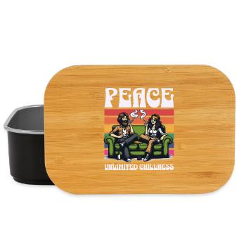 Peace shirt for real chillers - Lunch Box - black - Front
