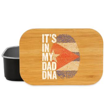 Kuba Flagge Cuban Dad Fußabdruck - Lunch Box - Schwarz - Vorne