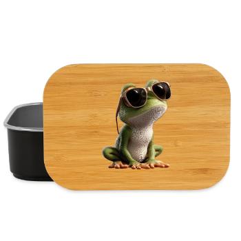 Frosch Kleine Kröte Laubfrosch Froschkönig Frösche - Lunch Box - Schwarz - Vorne