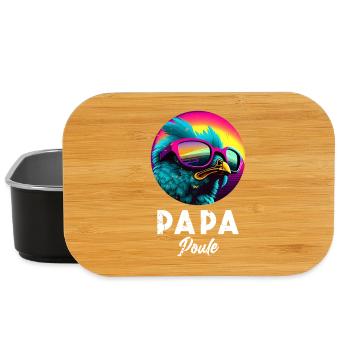 Papa Poule Humour and Tenderness for the Super Papa - Lunch Box - black - Front
