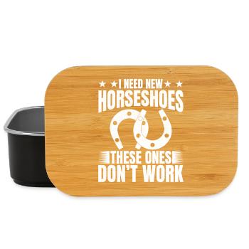 I need new horseshoes these ones don't work - Lunch Box - Schwarz - Vorne