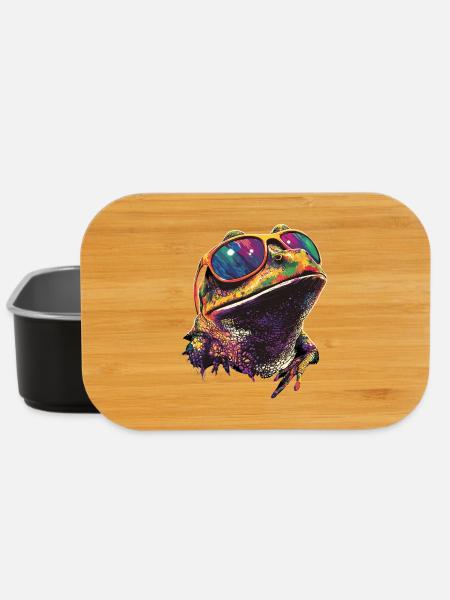 Grenouille Petit Crapaud Grenouille Grenouille Prince Grenouilles - Boîte à goûter - noir