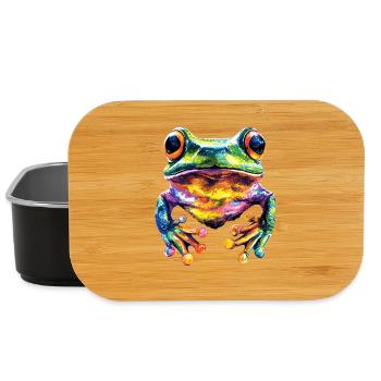 Frosch Kleine Kröte Laubfrosch Froschkönig Frösche - Lunch Box - Schwarz - Vorne